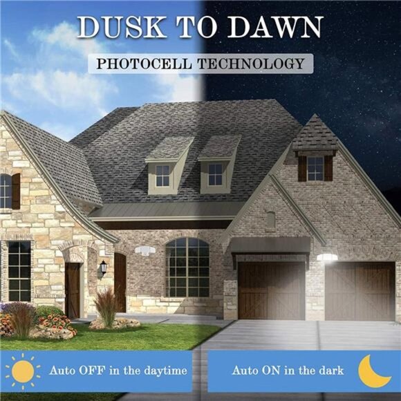 LED Security Lights, 3 Head Plug in Flood Lights, 35W 5000K Daylight, 3200LM - Picture 2 of 7